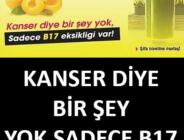 Kanser diye bir şey yok sadece B17 vitamini eksikliği var