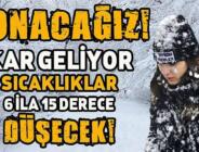 1 gecede 15 derece düşecek! Kar yağışı için geri sayım başladı…