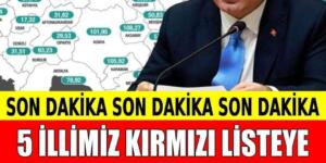 Vaka sayısına göre 5 ilimiz kara listede! Normalleşmeleri 1 Mart’tan sonraya kalabilir