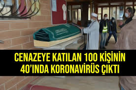 Trabzon'da cenazeye katılan 100 kişiden 40’ının korona testi pozitif çıktı