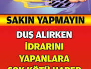 Banyoda idrar yapmanın zararları