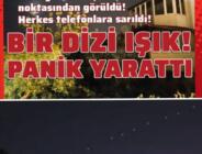 Gökyüzünde sıra halinde giden cisimler panik yarattı!