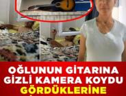 Gitarin içerisine kamera koyan anne, görüntüleri izleyince şok oldu!