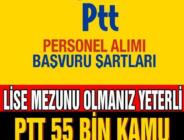 PTT 55 bin kamu personeli alacak lise mezunu olmak yeterli