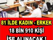 KPSS şartsız 18 bin 915 kişiye istihdam desteği verilecek!