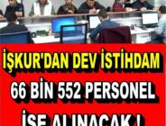 İŞKUR açıkladı: Kamuya ve özel sektöre toplam 62 bin 790 personel alınacak!