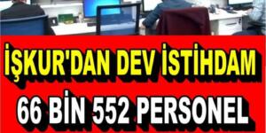İŞKUR açıkladı: Kamuya ve özel sektöre toplam 62 bin 790 personel alınacak!