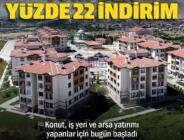 TOKİ’den yüzde 22 indirim: Konut, iş yeri ve arsa yatırımı yatırımı yapanlar için bugün başladı