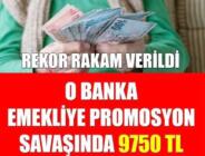 Emekliye rekor promosyon ödemesi: Tek seferde 10 bin TL’yi geçecek!