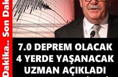 Uzman isimden İstanbul için deprem uyarısı! 7.2 şiddetinde deprem…