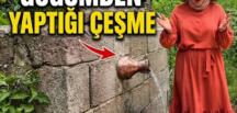 Rizeli’nin Güğümden Yaptığı Çeşme Sosyal Medyada İlgi Odağı Oldu
