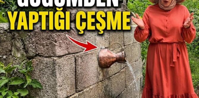 Rizeli’nin Güğümden Yaptığı Çeşme Sosyal Medyada İlgi Odağı Oldu