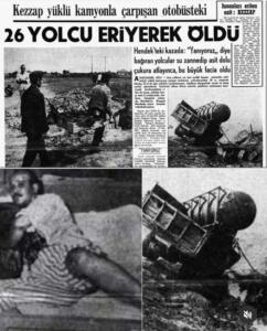 Yolun kenarındaki şarampolde küçük bir su birikintisi bulunuyordu. Kezzap dolu dev damacanalar parçalanınca, içindeki kimyasal şarampolden aşağı döküldü, suyla karıştı.