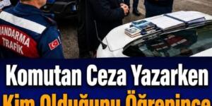 Jandarma önce ceza yazdı, kimliğini öğrenince cezayı kendi cebinden ödedi!